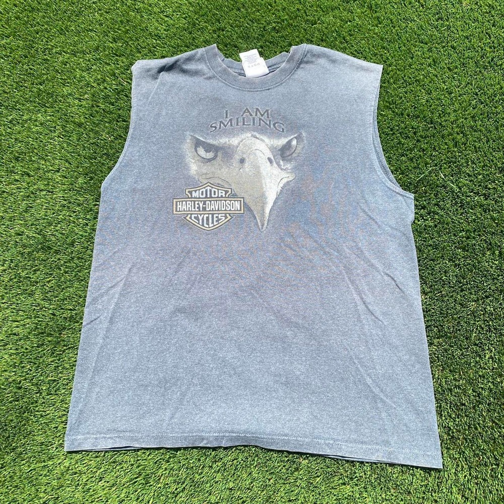 Harley davidson eagle sleeveless shirt